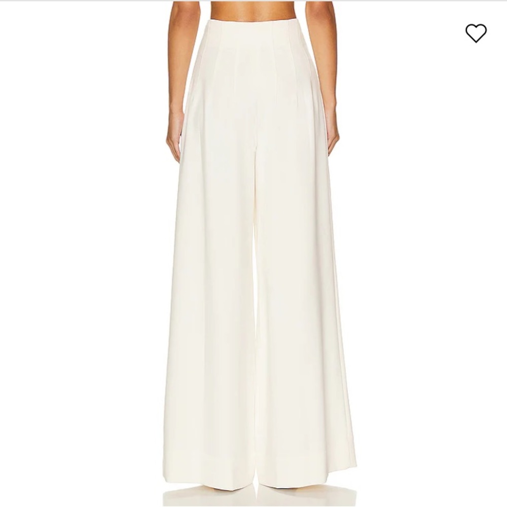 Staud Caleb Wide Leg Pants in Ecru - Picture 4 of 9